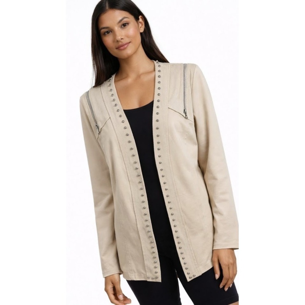 Vocal Jacket‎  Studded Open Front Cardigan Zipper XL  Streetcore